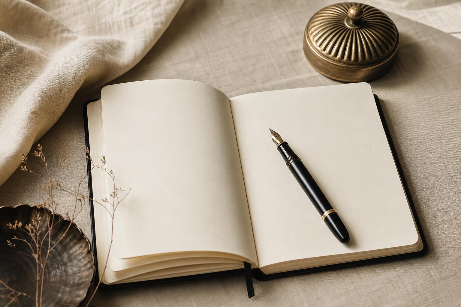 Open notebook with a fountain pen on cream linen — operating history and primary strength across 12 online reputation firms